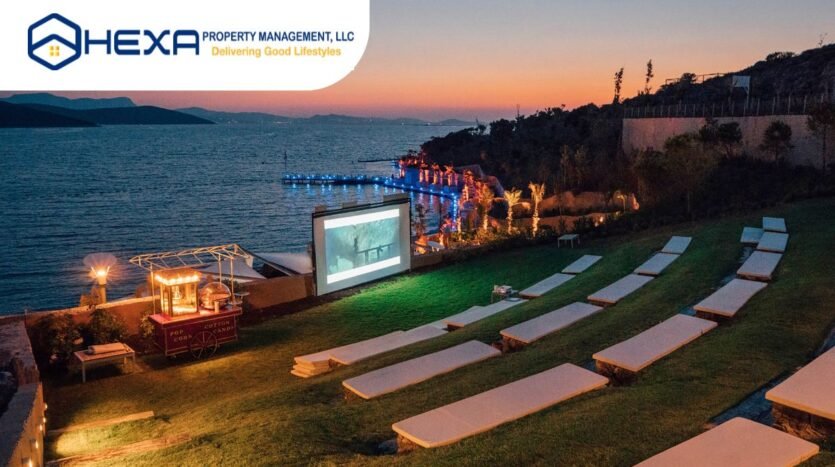 Outdoor movie nights and concerts: crafting unforgettable resident event ideas under the starlit sky
