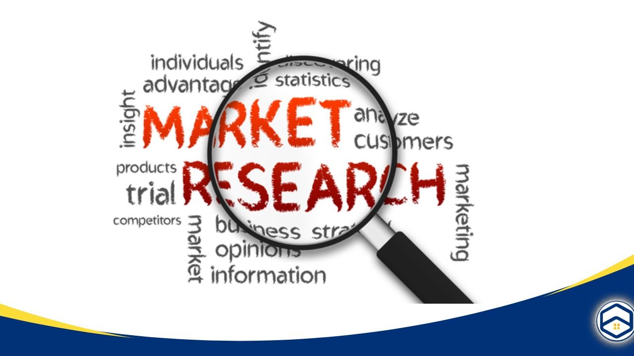 Magnifying glass over the words 'Market Research.