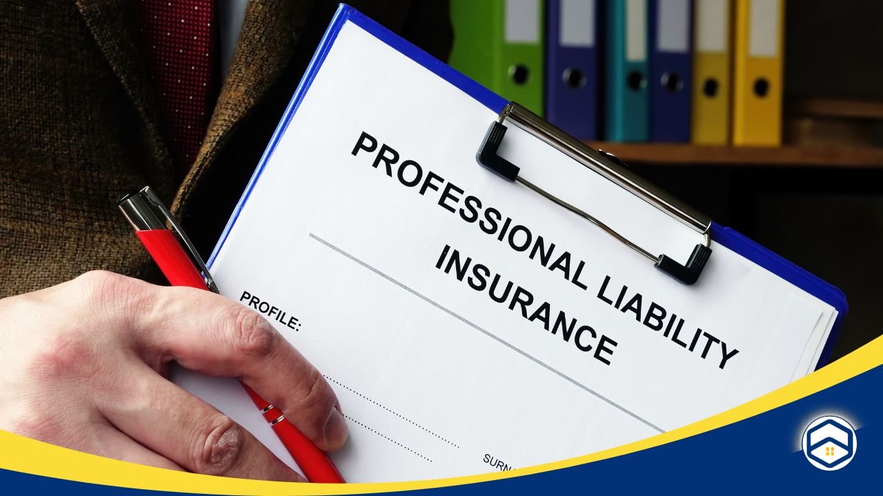 A professional holding a clipboard with 'Professional Liability Insurance' written on it, symbolizing the importance of selecting the right liability coverage.