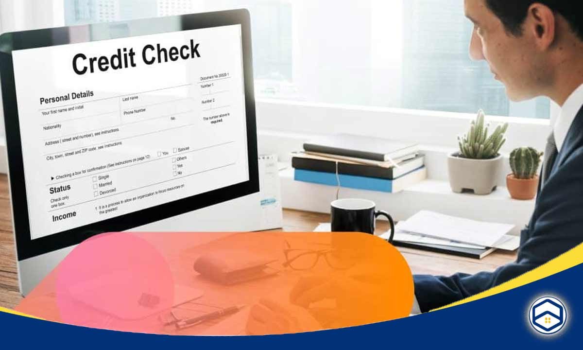 The image shows a credit check form, which is relevant to the topic of common types of applications that require a credit check in Houston.